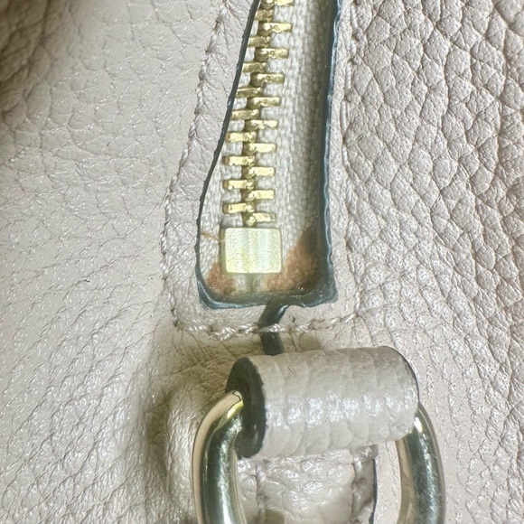 KATE SPADE Ward Place Evangelie Beige Pink Mauve Top Handle Leather Satchel Bag - Picture 11 of 15